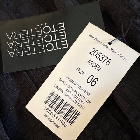 ETCETERA NWT Black Satin Jacket Size 6 - Picture 4 of 4